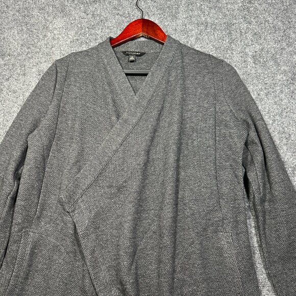 Banana Republic Sweater Women XS Gray Cotton Blend Cardigan Open Pockets - Picture 3 of 7